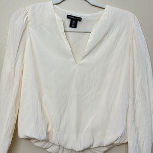 Long sleeve cinched blouse!